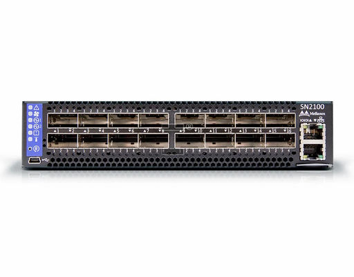 SN2100 Przełącznik 100 GbE 16x 100 GbE QSFP28 Szybkość sieci dla dużych przedsiębiorstw